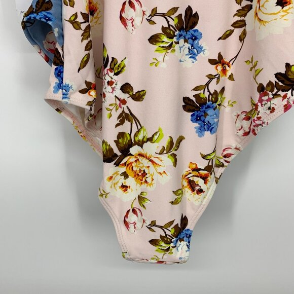 Cupshe Swimsuit Floral Print One Piece Tie Waist Bathing Suit NWT - Picture 9 of 10